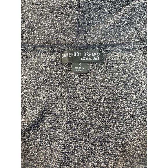 Barefoot Dreams Heather Charcoal Gray CozyChic Lite Cardigan Minimalist Hygge M - Picture 4 of 11